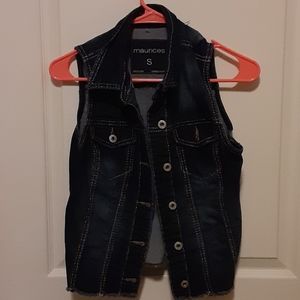 Jean sleeveless vest